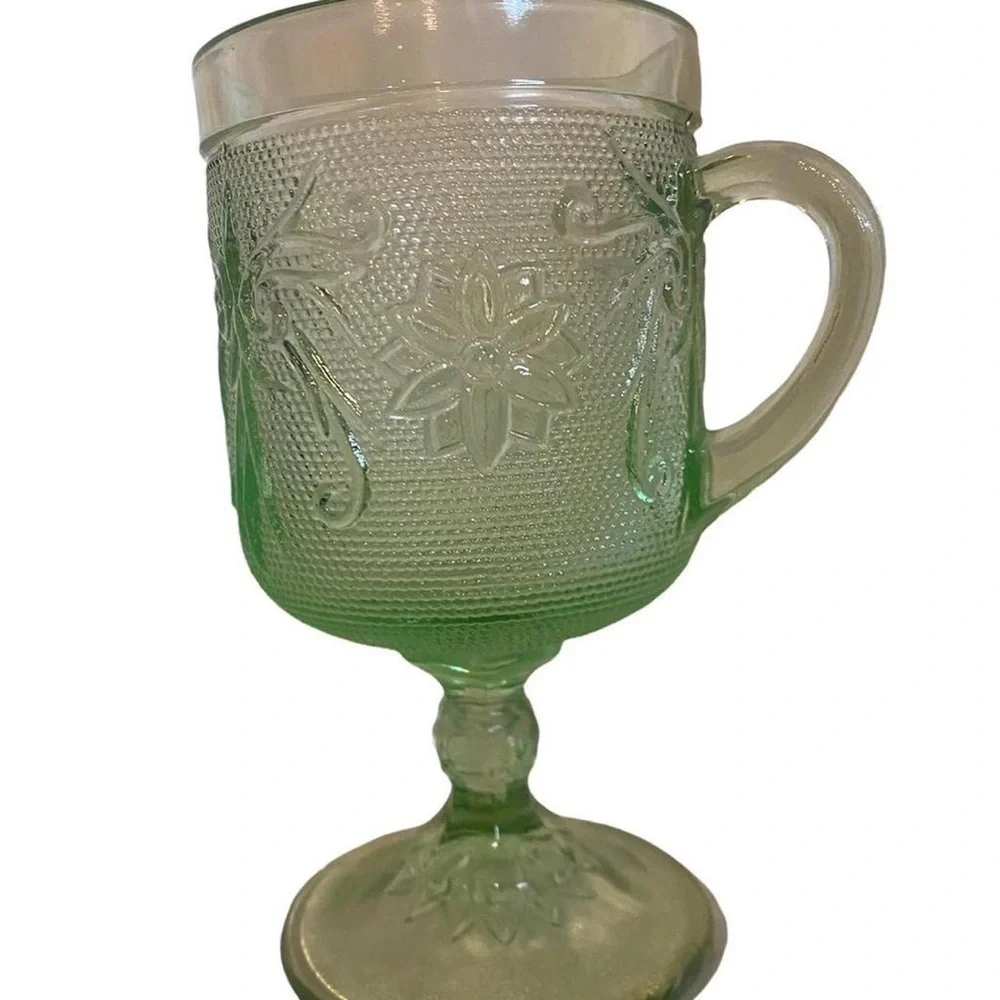 Vintage green glassware, set of 2